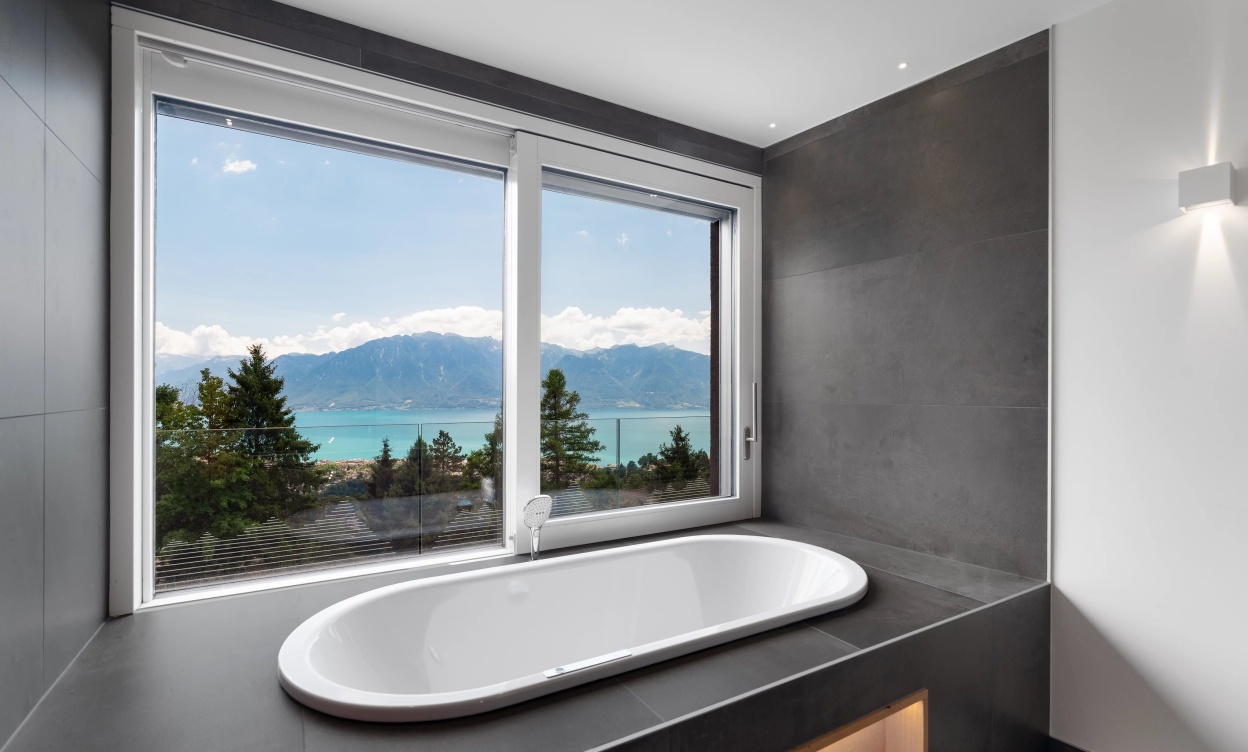 Villa contemporaine d'exception avec vue panoramique sur le lac Léman et les Alpes image