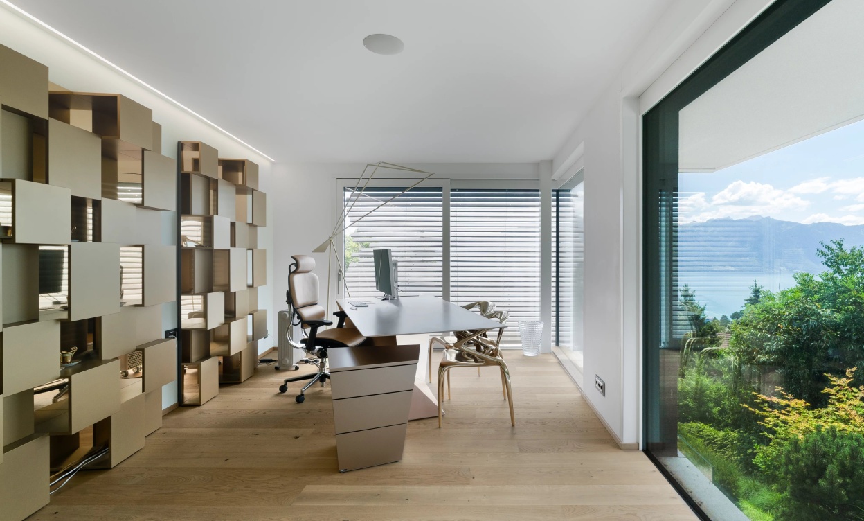 Villa contemporaine d'exception avec vue panoramique sur le lac Léman et les Alpes image