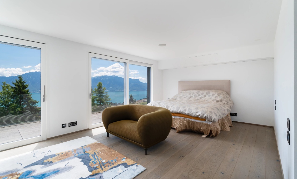 Villa contemporaine d'exception avec vue panoramique sur le lac Léman et les Alpes image