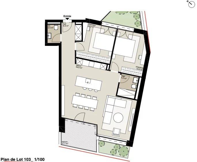 Résidence Victoria : Appartement de 3,5 pièces image