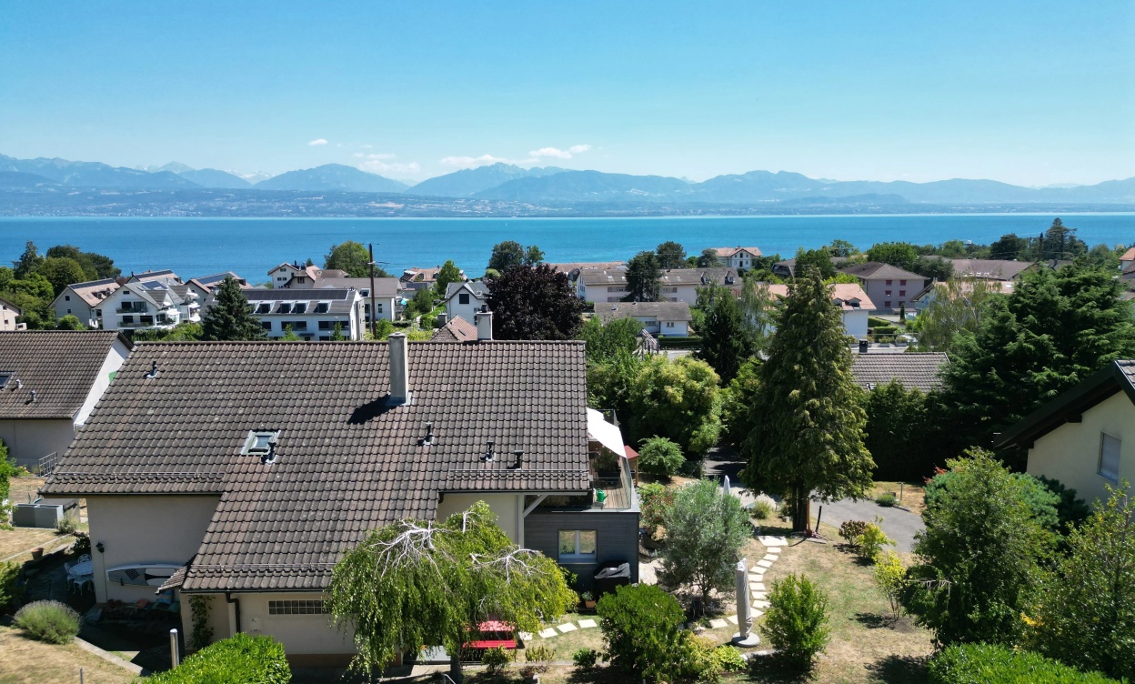 Élégante villa jumelle avec vue panoramique sur le lac et les Alpes image
