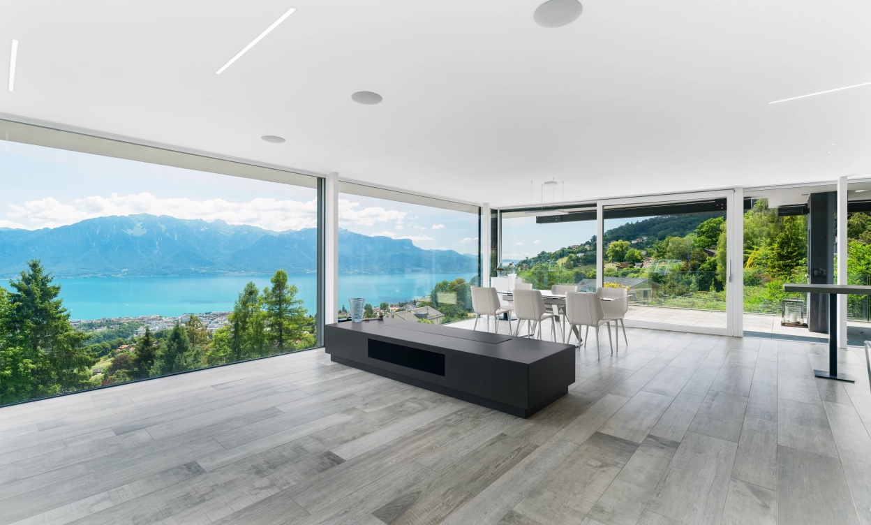 Villa contemporaine d'exception avec vue panoramique sur le lac Léman et les Alpes image