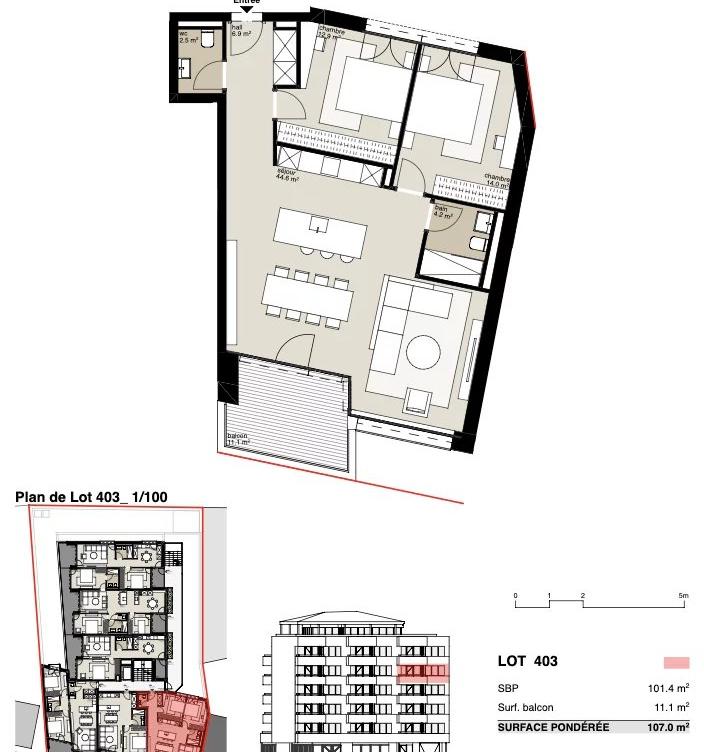 Résidence Victoria : Appartement de 3,5 pièces image