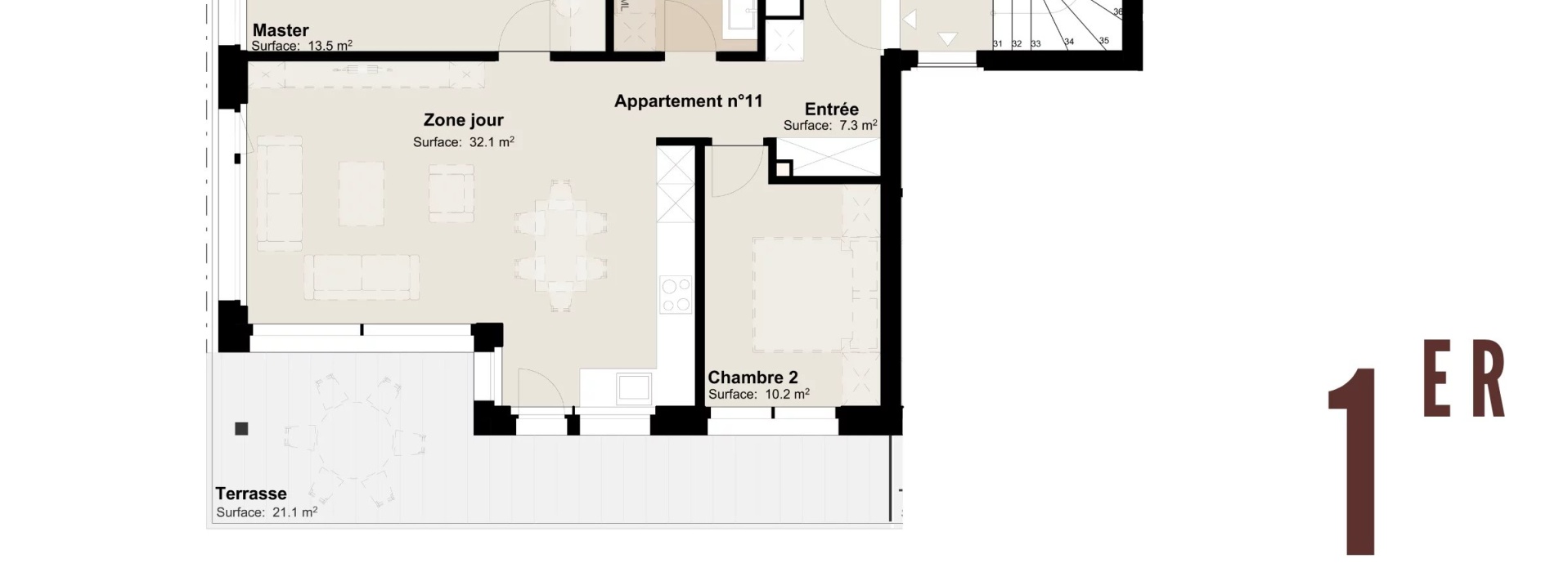 Appartement neuf de 3.5 pièces au premier étage image