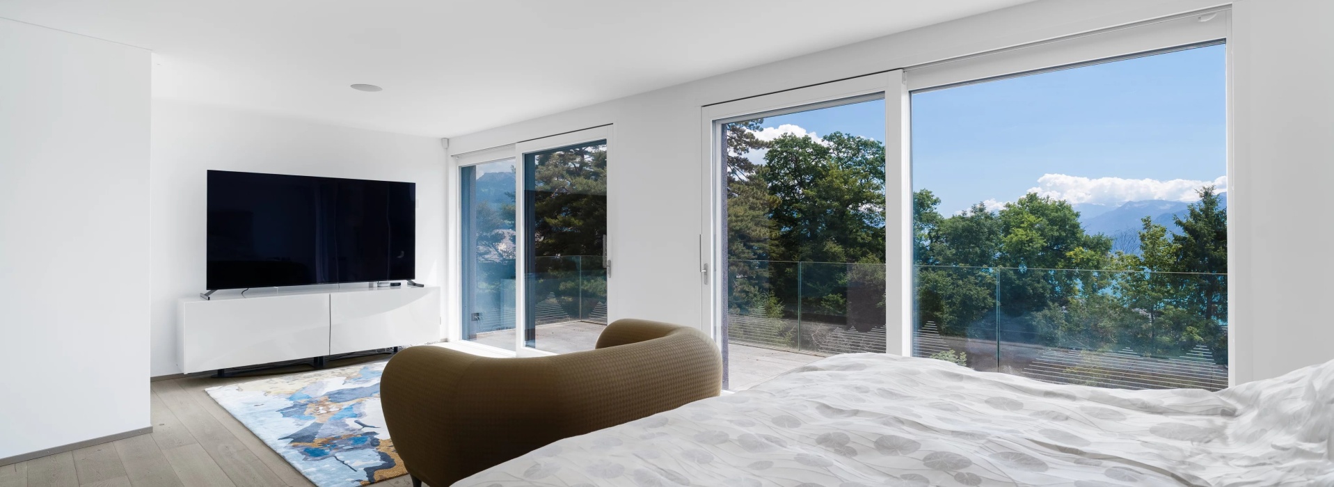 Villa contemporaine d'exception avec vue panoramique sur le lac Léman et les Alpes image