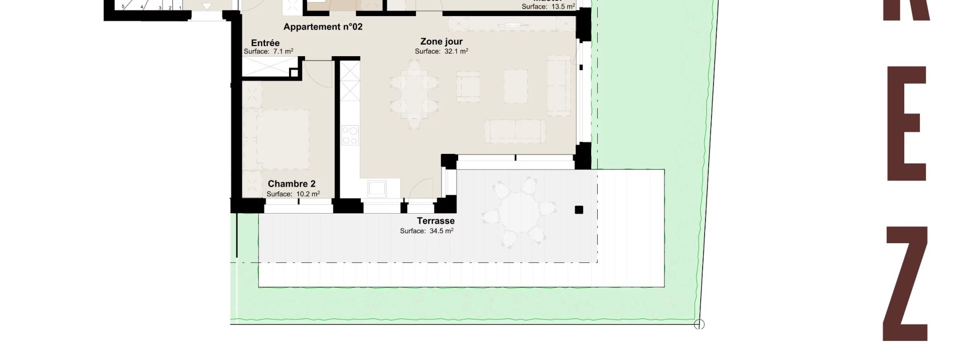 Appartement neuf de 3.5 pièces avec le plus grand jardin de la résidence image